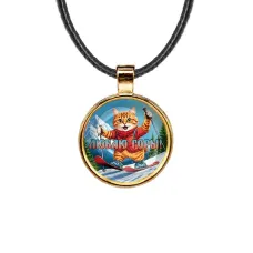 Кулон, цвет золото, со шнурком, Люблю горы C0334033