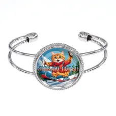 Браслет металлический, цвет серебро, Люблю горы C0334034