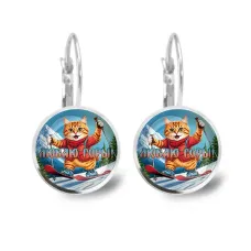 Серьги металлические, Люблю горы C0334038