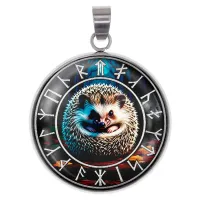 Амулет Славянский Тотемный Годослов - Свернувшийся Ёж ALEN-075