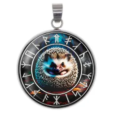 Амулет Славянский Тотемный Годослов - Свернувшийся Ёж ALEN-075