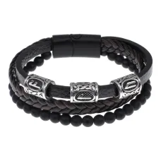 Браслет с рунической формулой «Золотая», «вечная» формула BSX01-16