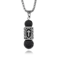 Кулон-амулет с руной Треба из нержавеющей стали, Лава KULC-13