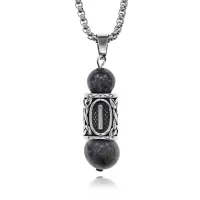 Кулон-амулет с руной Исток из нержавеющей стали, Лабрадор KULC-32