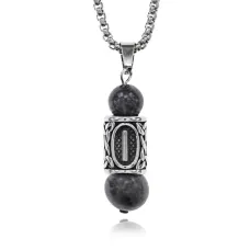 Кулон-амулет с руной Исток из нержавеющей стали, Лабрадор KULC-32