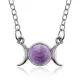 Кулон Знак Богини на цепочке, аметист BJK500-01