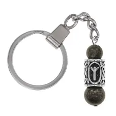 Брелок-амулет с руной Мир из нержавеющей стали, Унакит BKC-02