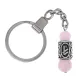 Брелок-амулет с руной Берегиня из нерж. стали, Розовый кварц BKC-19