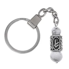 Брелок-амулет с руной Берегиня из нерж.стали, Кахолонг BKC-20