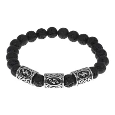 Браслет Сила, нат.камень Лава 8мм BSRB-001-01