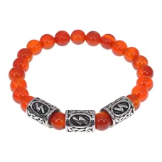 Браслет Сила, нат.камень Сердолик 8мм BSRB-001-02