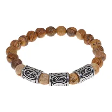 Браслет Уд, нат.камень Песочная яшма 8мм BSRB-003-01