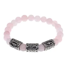 Браслет Привлечение любви, нат.камень Розовый кварц 8мм BSRB-004-01