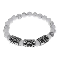 Браслет Привлечение любви, нат.камень Кахолонг 8мм BSRB-004-02