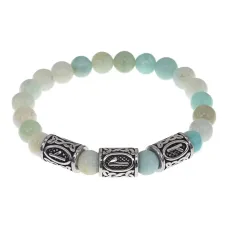 Браслет Семейное счастье, нат.камень Амазонит 8мм BSRB-005-01