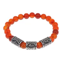 Браслет Семейное счастье, нат.камень Сердолик 8мм BSRB-005-02