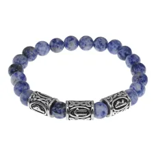 Браслет Привлечение денег, нат.камень Содалит 8мм BSRB-007-02