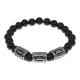 Браслет Материальное благополучие, нат.камень Черный агат 8мм BSRB-008-01