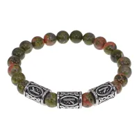 Браслет Исцеление, нат.камень Унакит 8мм BSRB-009-02