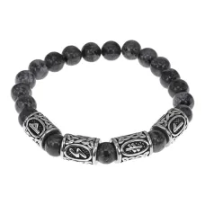 Браслет Привлечение богатства, нат.камень Лабрадор 8мм BSRB-011-02