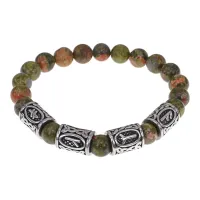 Браслет Восстановление здоровья, нат.камень Унакит 8мм BSRB-014-01