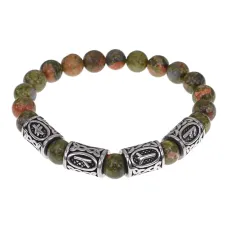 Браслет Восстановление здоровья, нат.камень Унакит 8мм BSRB-014-01