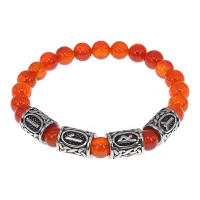 Браслет Гармонизация отношений, нат.камень Сердолик 8мм BSRB-015-01
