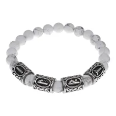 Браслет Гармонизация отношений, нат.камень Кахолонг 8мм BSRB-015-02