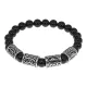 Браслет Благополучие и успех, нат.камень Черный агат 8мм BSRB-016-01