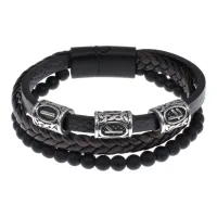 Браслет с рунической формулой Зеркальный личный амулет BSX02-06