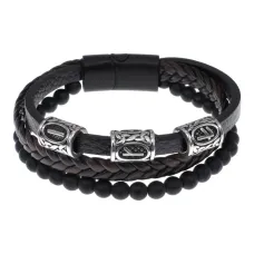 Браслет с рунической формулой Зеркальный личный амулет BSX02-06