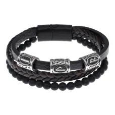 Браслет с рунической формулой Материальное благополучие BSX02-08