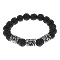 Браслет Сила, нат.камень Лава 10мм BSRB1-001-01