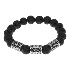 Браслет Сила, нат.камень Лава 10мм BSRB1-001-01