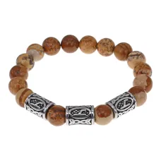 Браслет Уд, нат.камень Песочная яшма 10мм BSRB1-003-01