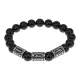 Браслет Зеркальный личный амулет, нат.камень Черный агат 10мм BSRB1-006-02