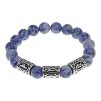 Браслет Привлечение денег, нат.камень Содалит 10мм BSRB1-007-02