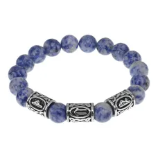 Браслет Привлечение денег, нат.камень Содалит 10мм BSRB1-007-02