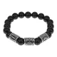 Браслет Материальное благополучие, нат.камень Черный агат 10мм BSRB1-008-01
