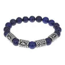 Браслет Привлечение удачи, нат.камень Лазурит 10мм BSRB1-013-01
