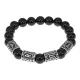 Браслет Привлечение удачи, нат.камень Черный агат 10мм BSRB1-013-02