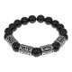 Браслет Благополучие и успех, нат.камень Черный агат 10мм BSRB1-016-01