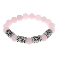 Браслет Пробуждение страсти, нат.камень Розовый кварц 10мм BSRB1-017-02