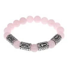Браслет Пробуждение страсти, нат.камень Розовый кварц 10мм BSRB1-017-02