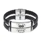 Парный кожаный браслет Коты черт и ангел BSKRP1-006