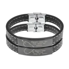 Парный кожаный браслет Береги себя BSKRP2-003