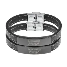 Парный кожаный браслет Ты и я навсегда BSKRP2-008