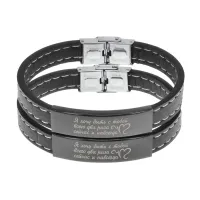 Парный кожаный браслет Я хочу быть с тобой BSKRP2-009