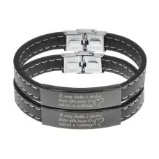 Парный кожаный браслет Я хочу быть с тобой BSKRP2-009
