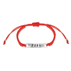 Браслет Красная нить с гравировкой Стабильный рост BSKN-002